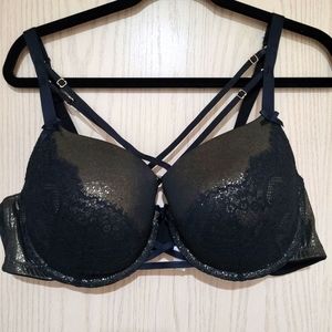Strappy Foil Lace Boost Balconette Bra
